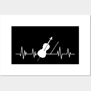 cello heartbeat Funny cello player , Musical heartbeat cellist Posters and Art